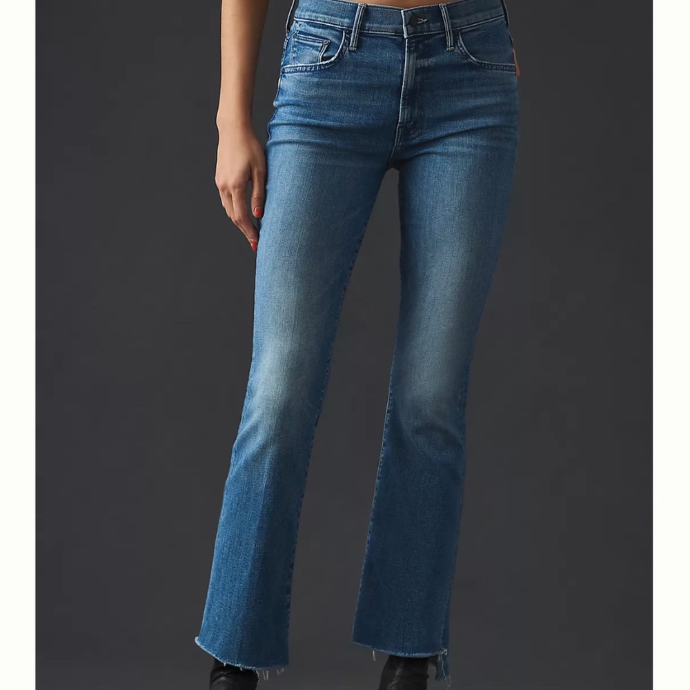 Mother Jeans Insider crop step fray jeans